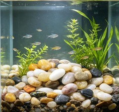 10 LB Mixed River Rocks, 0.3-0.5 Inches High Polished Pebbles for Indoor Plan…