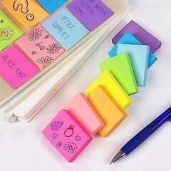 Vibrant Self-Stick Notes 1.5×2 Inch – 8 Pads of 100 Sheets for Creative Planning