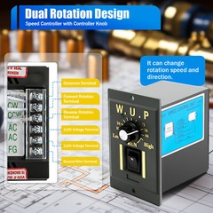 110V 250W AC Gear Reduction Motor Electric + Variable Speed Control Reversible