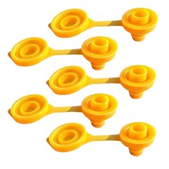 5PCS Fuel Gas Can Vent Cap Set Yellow Plastic For Garage Workshop Canisters