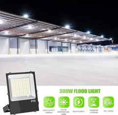 LED Flood Light 300W 42000LM Commercial Outdoor Security Floodlight AC 100-277V
