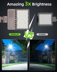200W LED Parking Lot Light with Photocell 30000LM Commercial Shoebox Pole Lights