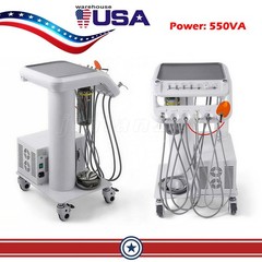 Portable Dental Unit w/ Air Compressor Curing Light Scaler 4H Handpieces
