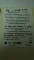 GE TELAIRE VENTOSTAT 8000 SERIES CO2 VENTILATION CONTROLLER – NO DISPLAY – 8001