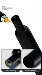 BLACK Heat Shrink Tubing Tube Dual Wall 3:1 Adhesive Glue Lined Waterproof