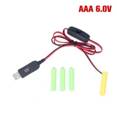 2X AAA Eliminator Cable Dummy-Battery Power Cord Replacement For 3V/4.5V/6V