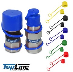 Dust Caps for 1/2 body Flat Face Hydraulic Coupler Red,Green,Yellow,Gray,Blue
