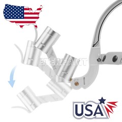 ETERFANT Dental Headband 3.5X Binocular Loupes+5W Dual LED Head Light 2 Leds