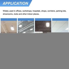 2 Pack – 400W LED Linear High Bay Light Equiv. 1500W MH/HPS Commercial Fixtures