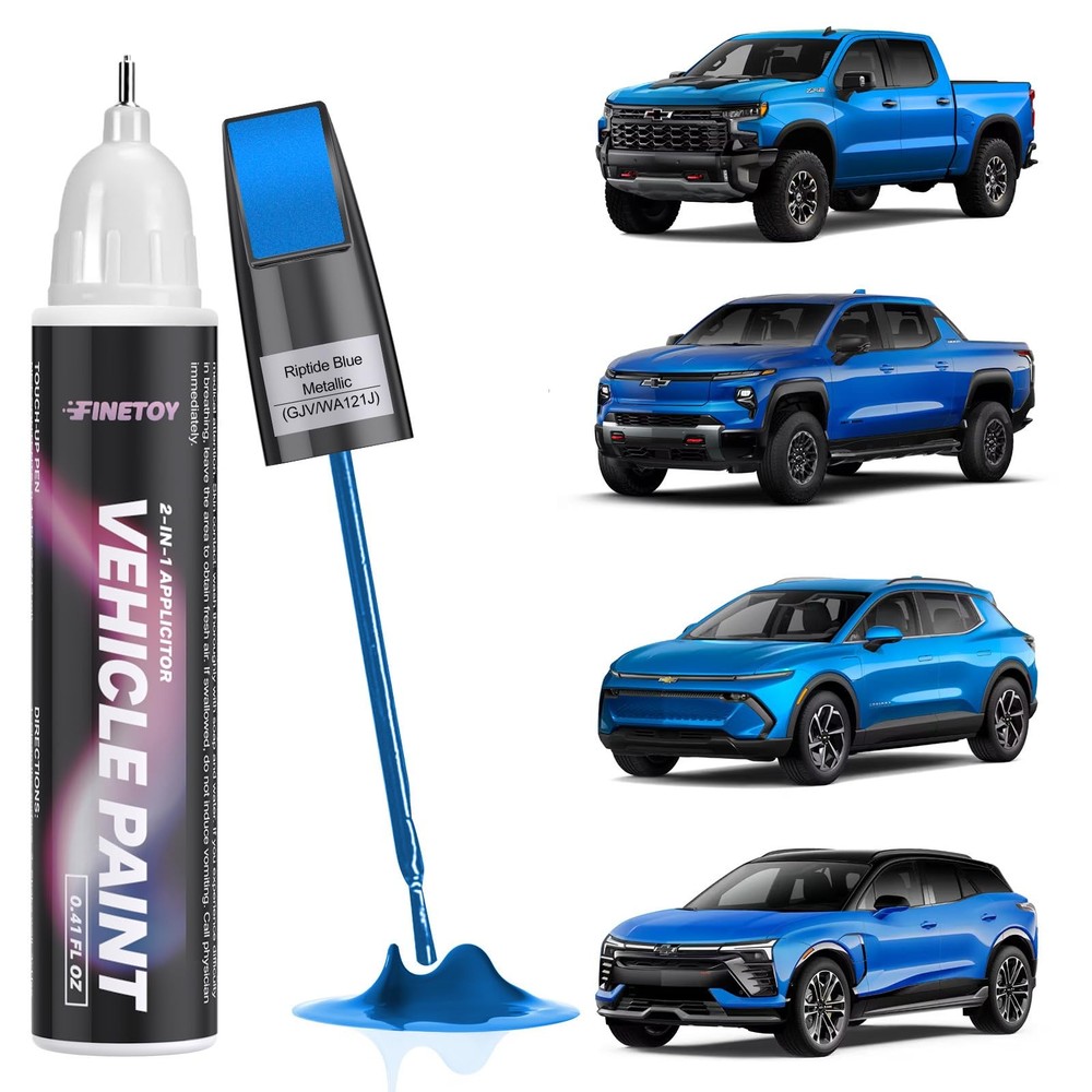 Touch Up Paint Riptide Blue Metallic 0.41 fl oz for Chevrolet – Quick Drying