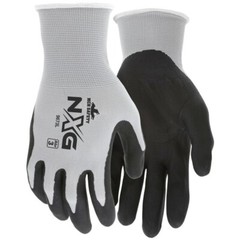 MCR Memphis Glove 9673XS NXG Foam Nitrile Dip Gloves, X-Small, Black/Gray