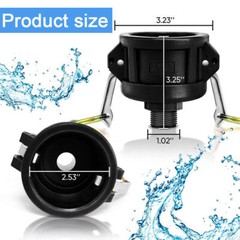 10PC 275 330 Gallon IBC Tote Water Tank Drain Adapter 2″Cam Lock for Garden Hose