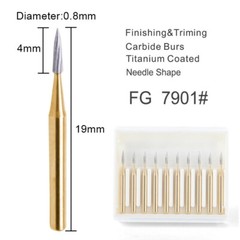 AZDENT 10 Pcs Dental Carbide Trimming & Finishing Burs FG For High Speed Handpie