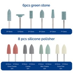 51pcs Kit de Pulido Dental HP Brocas de 2.35 mm para Compuesto y Cerámica AZDENT