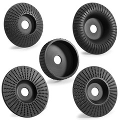 Set of 5 Angle Grinder Wood Carving Disc for 4″ or 4 1/2″ Attachments with 5/8 I