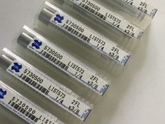 Lot Of 7 OSG 1/4” End Mills 2FL, 3/8” Shank, NEW