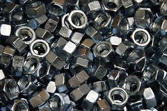 (100) M16-2.0 Metric Hex Nuts Class 10 Zinc 16mm DIN 934