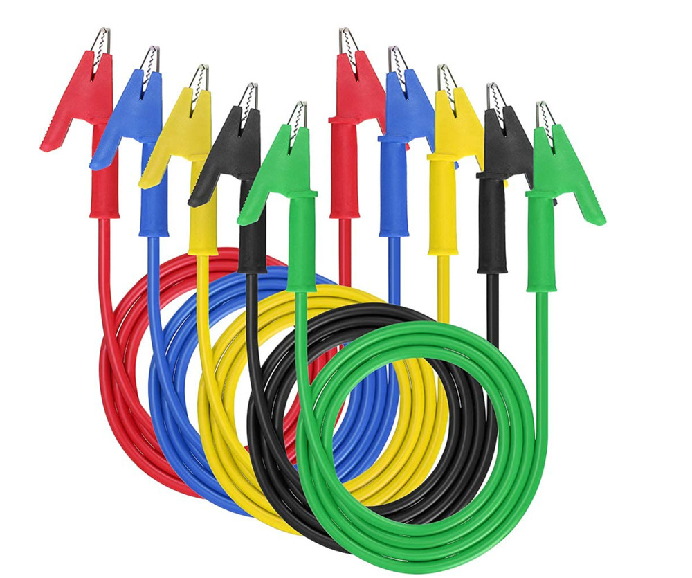 Alligator Clips Electrical Test Leads Set, 15A Jumper Wires Heavy Duty with…
