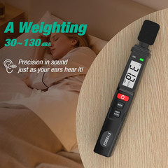 Decibel Meter, Digital Sound Level Meter Portable Sound Meter 30–130 dB MAX Data