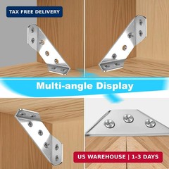 12-Pack Premium Stainless Steel Corner Brackets for Wood Frame, Universal Metal