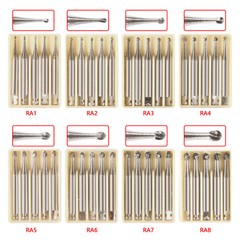 5-50pcs Dental Bur Round Latch Carbide RA Fit Low Speed Contra Angle Handpiece