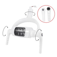 Dental Oral Light Ceiling-Mounted Dentist Operating Lamp 6 LED Lens with Arm UPS