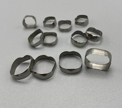 4Pcs/ Dental Orthodontic 1ST Molar Plain Bands Without Tube Roth 022 #29-44+