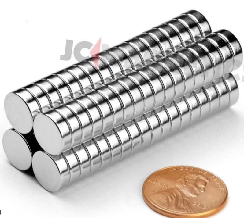 10mm x 3mm Super Strong Round Disc Rare Earth Neodymium Magnets 100 Pcs.