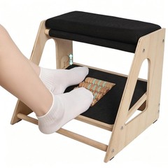Wooden Foot Rest Under Desk At Work – 3-height Adjustable Ergonomic Foot Stool