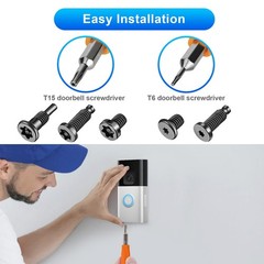 20-Pc Camera Screws, Video Doorbell Screws 0.2-1.5 x 0.5 inches #8-32, Black
