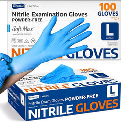 Supmedic Medical Soft Max™ Nitrile Exam Gloves, 100 Count Latex-Free….