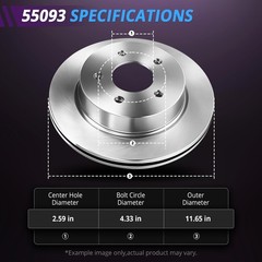 Front Brake Rotors 11.65″ Cobalt 05-08 Malibu 04-12 HHR 08-10 G5 G6