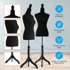 SereneLife Female Dress Form Mannequin Torso Display Mannequin Body, Adjustable