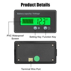 12V/24V/36/48V Battery Status Charge LCD Digital Indicator Monitor Meter Gauge