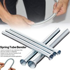 5pcs 21cm Spring Bending Tube Pipe Bender 1/4″ 5/16″ 3/8″ 1/2″ 5/8″ Silver Set
