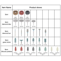 Dental Polishing Kit cepillo de pulido diamante HP pulidor Stone Silicon Wheel