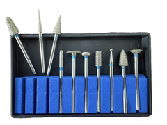 10PCS/Set Dental Lab Polishing Bur Drills Tungsten Steel Carbide Burs 2.35MM