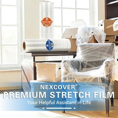 18 Inch Stretch Wrap – 1200 Feet | 60 Gauge, 2 Roll Clear Plastic Self-adheri…