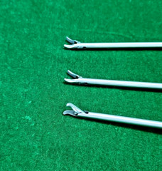 3pc Laparoscopic V-Shape Titanium Needle Holder Curved Jaw 5mmx330mm Reusable
