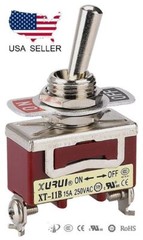 HEAVY DUTY SPST ON-OFF TOGGLE SWITCH 20A 125V, 15A 250V SCREW TERMINALS (11B)