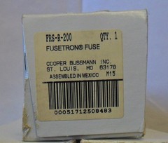 New Bussmann Fusetron FRS-R-200 Amp Fuse 600 Volt Class RK5 NIB