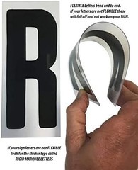 Changeable Outdoor Sign Letters 6” Portable Flex Letters 279 Count Helvetica