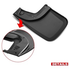 Front Rear Splash Guards Flaps with Fender Flares Heavy-Duty Black 03RSA2012ZBK