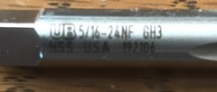 UNION BUTTERFIELD 5/16-24 H3 4F Plug Hand Tap #1010039 Qty-1 NEW Free Shipping