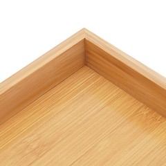 Bamboo Serving Trays 4-Piece Set Rectangular 18.1 × 13 × 1.4 In Log Color