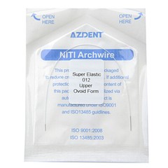 AZDENT Dental Ortho Niti Round Arch Wires Ovoid Form White Color Coated Form