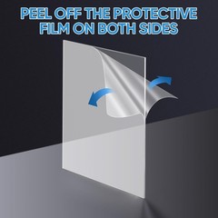 TICONN 6PK 8″ x 10″ PET Plexiglass Sheets, Clear Plastic Sheet, Easy to Cut Thin