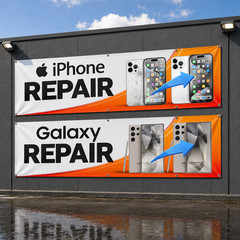 iPhone Galaxy Android Cell Phone Repair outdoor banner sign poster 2 BANNERS!