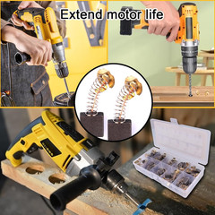 Universal 48Pcs Carbon Motor Brush Set (10 Sizes), Electric Motor Brushes, Power