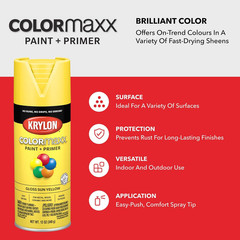 K05541007 COLORmaxx Spray Paint and 12 Ounce (Pack of 1) Sun Yellow